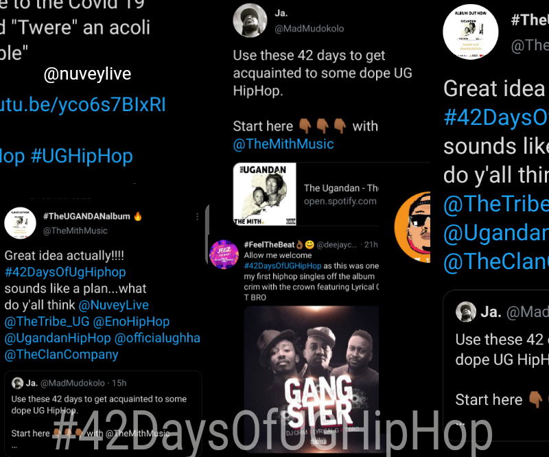 Social Media celebrates Ugandan Hip Hop with  #42DaysOfUGHipHop hashtag –  see best of Day 1